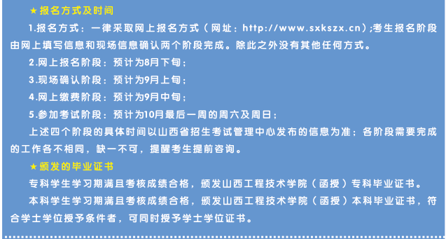 2020年山西工程技术学院成人函授招生简章