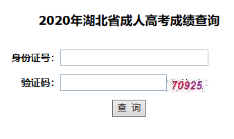 2020年湖北函授本科分数查询入口