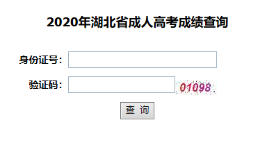 2020年湖北襄樊成考分数查询入口