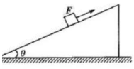 安徽成考高起专《理综》真题及答案：如图,一水平为 m 的物体放置在倾角为θ的固定斜面上,它与斜面的动摩擦因数为μ。在平行于斜面向上的推力 F 的用途下,物体沿斜面匀速向上运动。重力加速度为 g。推