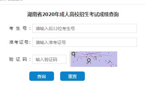 2021年湖南成考成绩查询官网已开通 点击进入