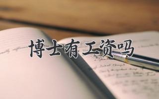 博士有工资吗