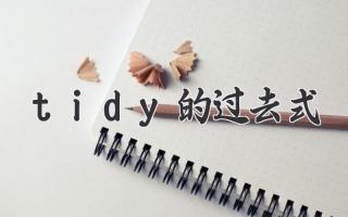 tidy的过去式