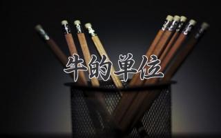 牛的单位