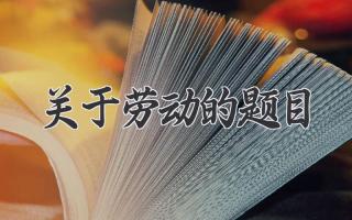 关于劳动的题目
