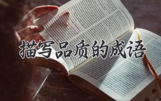 描写品质的成语