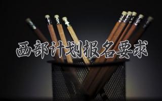 西部计划报名要求
