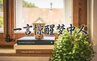 一言惊醒梦中人