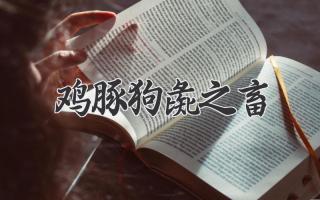鸡豚狗彘之畜