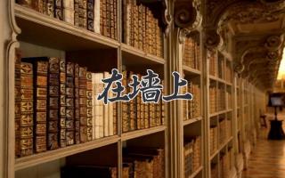 在墙上
