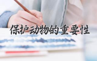 保护动物的重要性