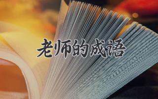 老师的成语