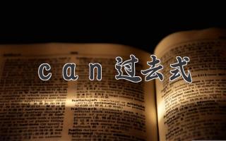 can过去式
