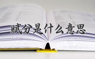 赋分是什么意思