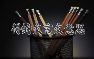 得的文言文意思