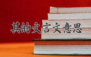 其的文言文意思