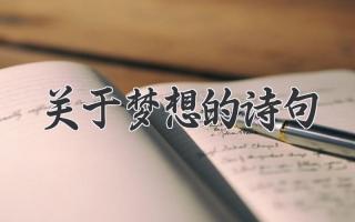 关于梦想的诗句