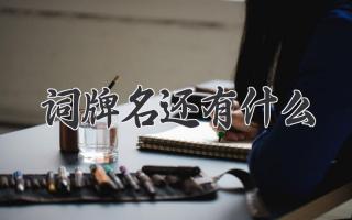 词牌名还有什么
