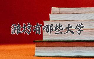 潍坊有哪些大学
