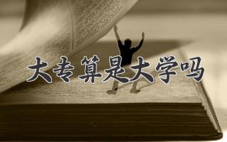 大专算是大学吗