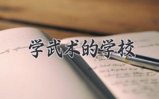 学武术的学校