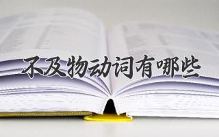 不及物动词有哪些