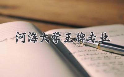 河海大学王牌专业