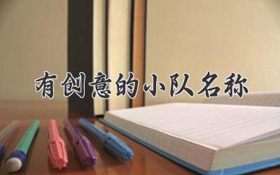 有创意的小队名称