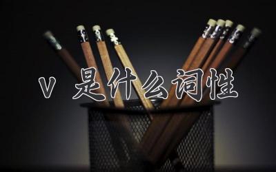 v是什么词性