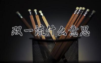 双一流什么意思