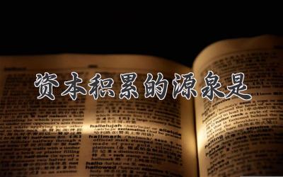 资本积累的源泉是