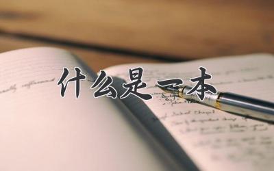 什么是一本