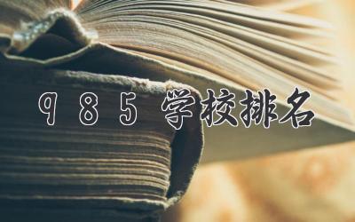 985学校排名