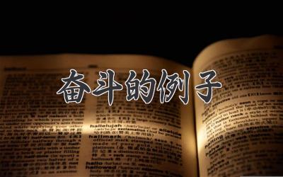 奋斗的例子