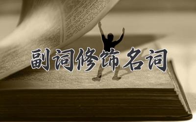 副词修饰名词