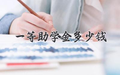 一等助学金多少钱