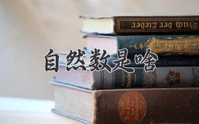 自然数是啥