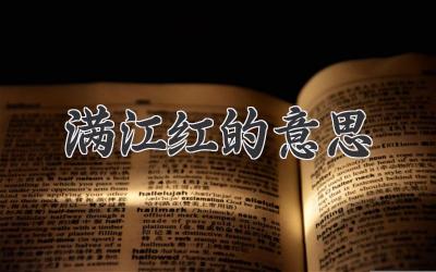 满江红的意思