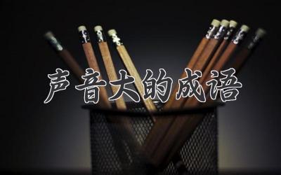 声音大的成语