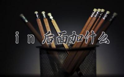 in后面加什么