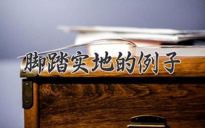 脚踏实地的例子