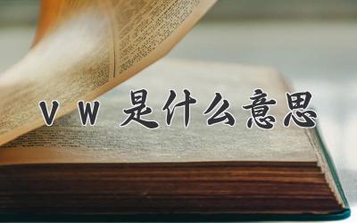 vw是什么意思