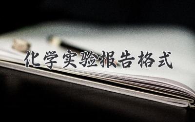化学实验报告格式