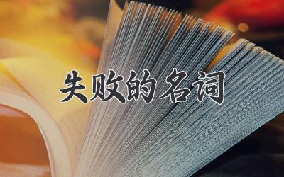 失败的名词