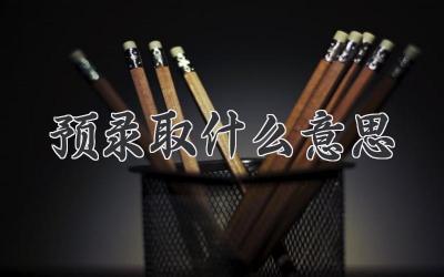 预录取什么意思