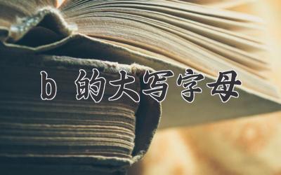 b的大写字母