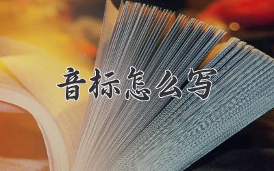 音标怎么写