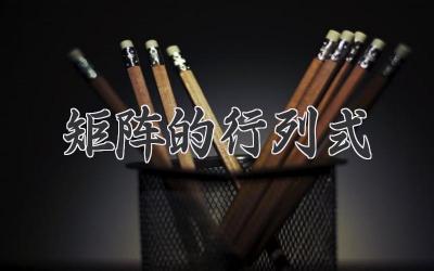 矩阵的行列式