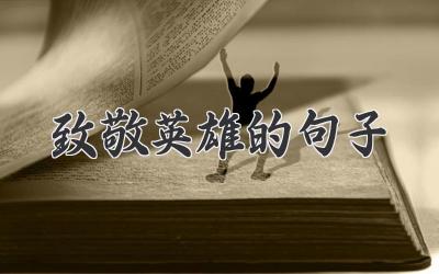 致敬英雄的句子
