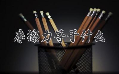摩擦力等于什么
